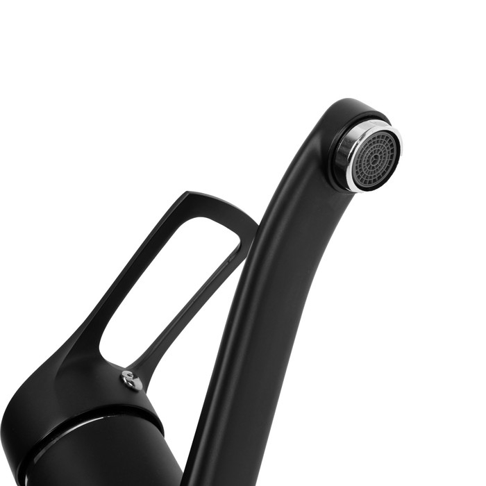 Смеситель для кухни ZEIN Z3823, однорычажный, длина излива 15 см, картридж 35 мм, черный Смеситель для кухни ZEIN Z3823, однорычажный, длина излива 15 см, картридж 35 мм, черный