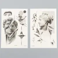 Переводные татуировки «Скульптура», временные, 2 листа, тату — 9 шт.