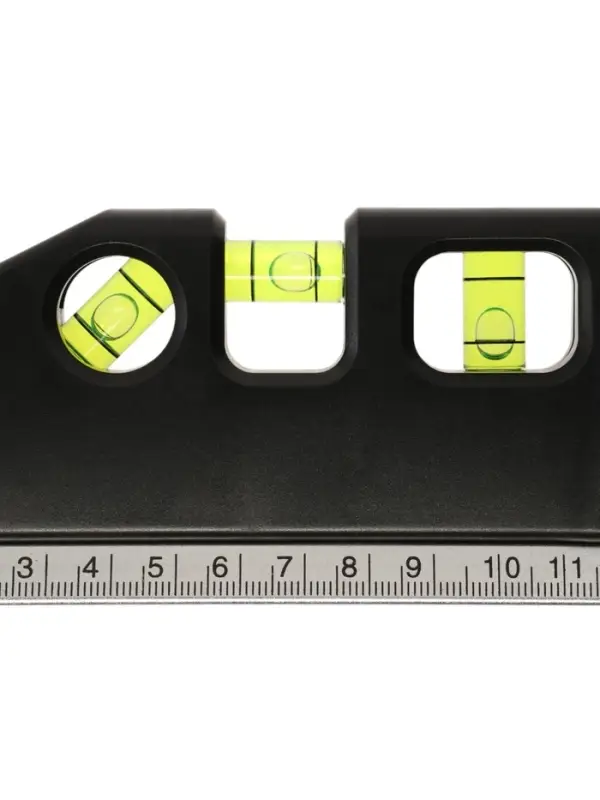 Уровень универсальный 4 в 1 ТУНДРА, лазерный, пузырьковый, рулетка 2.5 м, линейка 150 мм