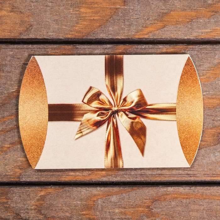Коробка складная, золотой бант, 11 х 8 х 2 см, набор 10 шт. Коробка складная, золотой бант, 11 х 8 х 2 см, набор 10 шт.