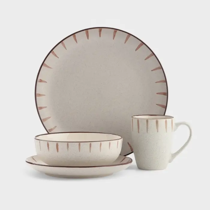 Тарелки Доляна &laquo;Скандинавия&raquo;, d=27 см, набор 2 шт., керамика, бежевые