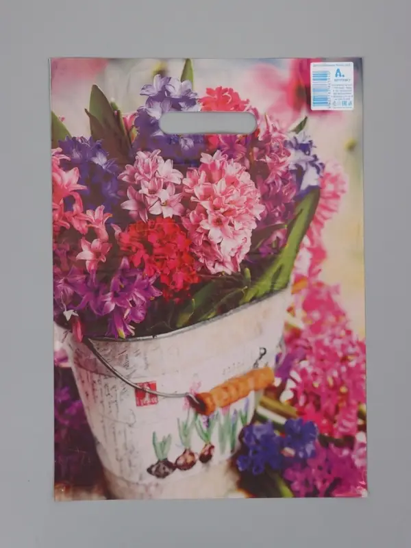 Пакет "Весенние краски", полиэтиленовый с вырубной ручкой, 29 х 40 см, 35 мкм