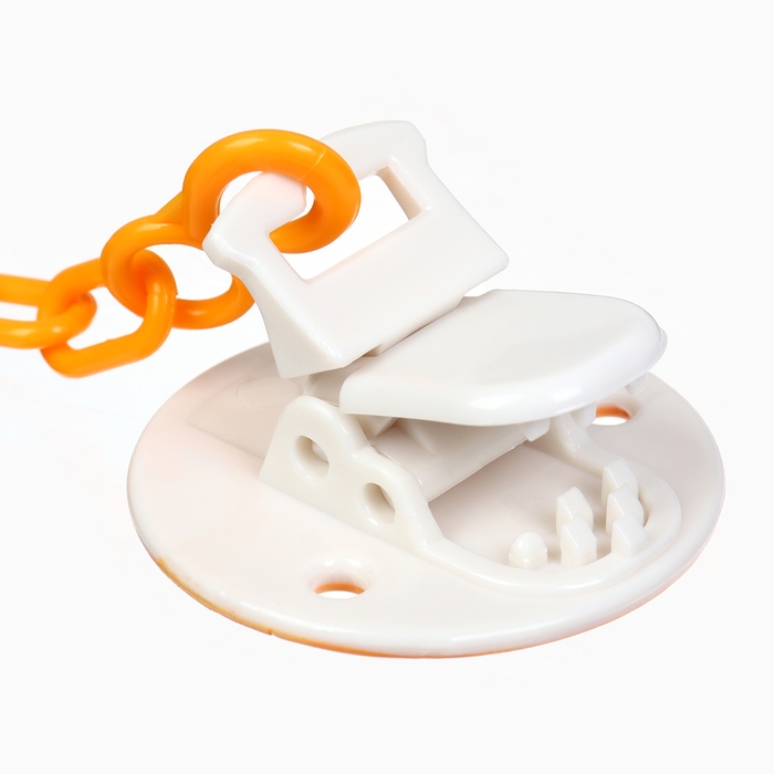 Набор: Соска - пустышка с держателем «Черепаха», анатомическая +6 мес, цвет желтый Набор: Соска - пустышка с держателем «Черепаха», анатомическая +6 мес, цвет желтый