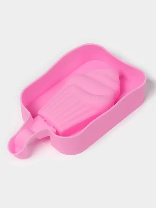 Форма для мороженого Доляна &laquo;Капкейк&raquo;, силикон, 14&times;7.5&times;2.5 см, розовая