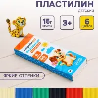 Пластилин Calligrata kids, 6 цветов, 90 г