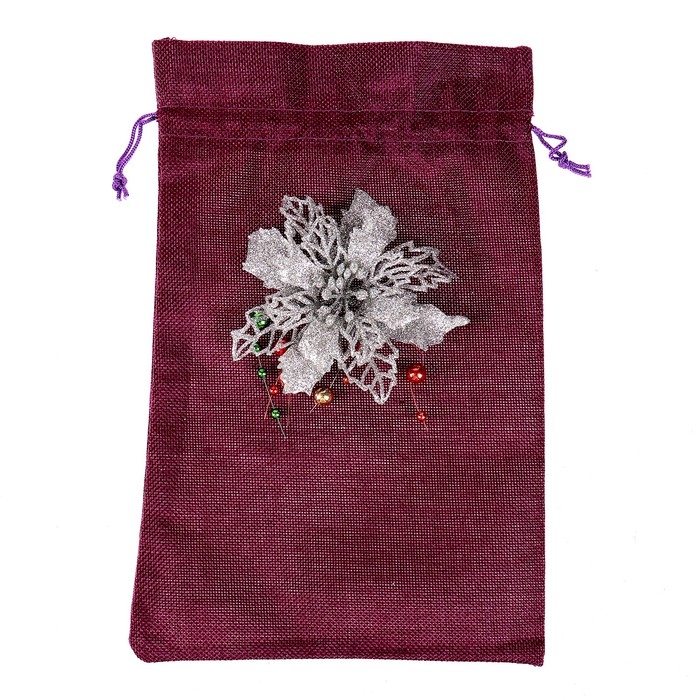 Мешок для подарков, «Цветок», блеск, размер: 19 × 27 см, МИКС Мешок для подарков, «Цветок», блеск, размер: 19 × 27 см, МИКС