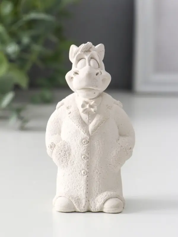 Фигура "Конь в пальто малый" 9х5х4 см, натуральный