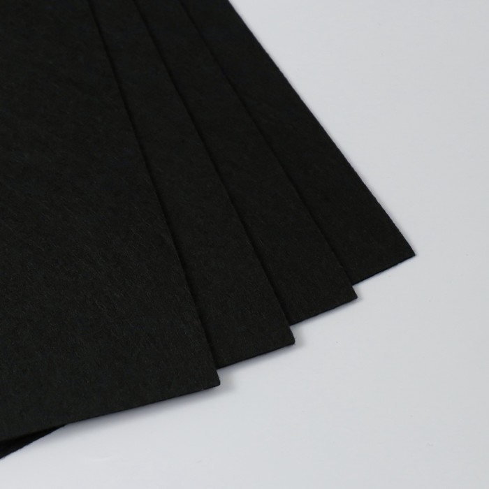 Фетр 2 мм Фетр 2 мм "Чёрный" набор 4 листа 30х40 см