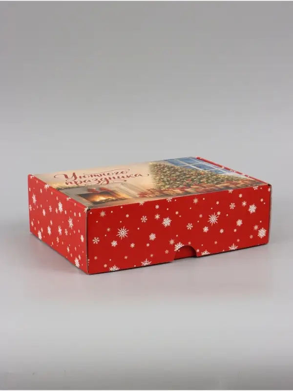 Коробка подарочная, самосборная &laquo;Новогодние традиции&raquo;,30.7&times;22&times;9.5 см