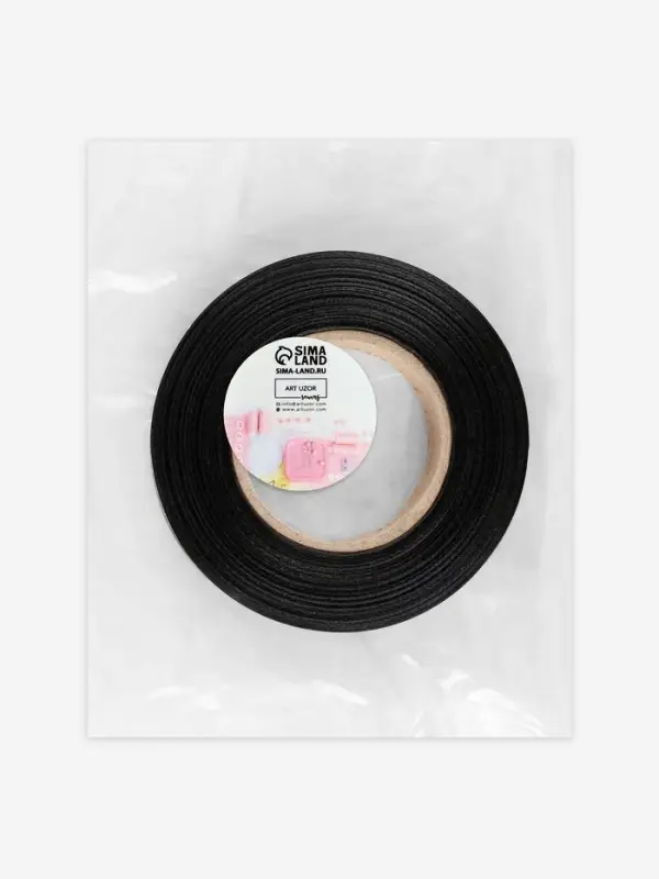 Размерник сатиновый, S, 1000 шт., 12 мм, 30 м, чёрный