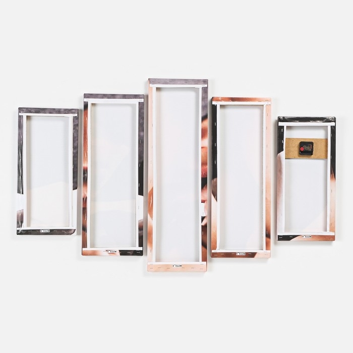 Часы-картина настенные, модульные  Часы-картина настенные, модульные "Загадочная девушка", бесшумные, 80 х 140 см