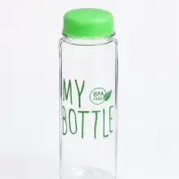 Бутылка для воды My bottle, 500 мл, 19.5&times;6 см, чехол в комплекте, цвет МИКС