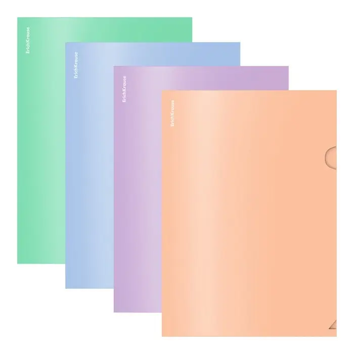 Папка-уголок А4, 180 мкм, ErichKrause Папка-уголок А4, 180 мкм, ErichKrause "Matt Pastel Bloom", непрозрачный, тиснение "песок", микс