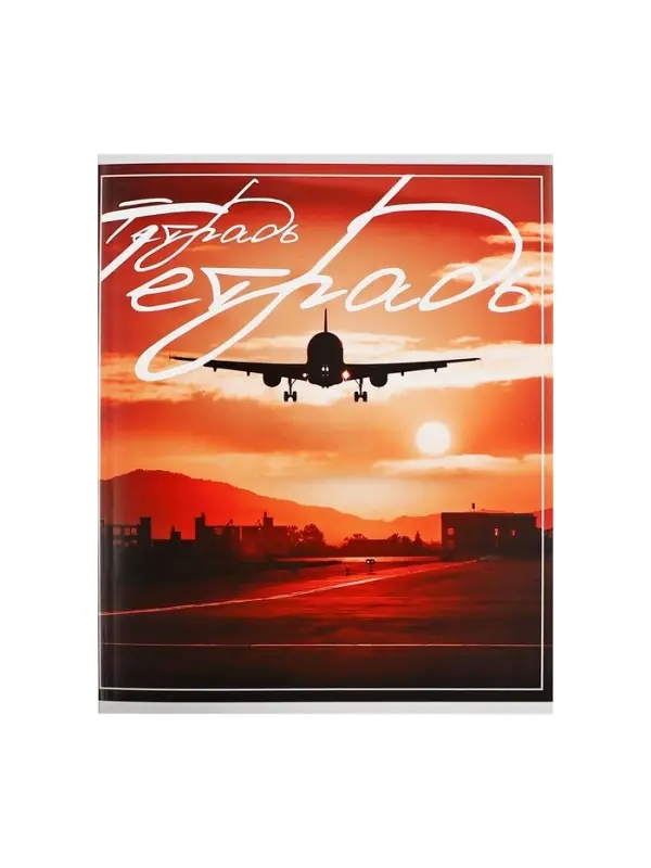 Тетрадь 48 листов в клетку Calligrata «Самолеты», обложка мелованный картон, блок №2, белизна 75% (серые листы), МИКС