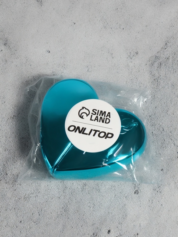 Флакон для парфюма «Сердце», стеклянный, с распылителем, 25 мл, цвет голубой Флакон для парфюма «Сердце», стеклянный, с распылителем, 25 мл, цвет голубой