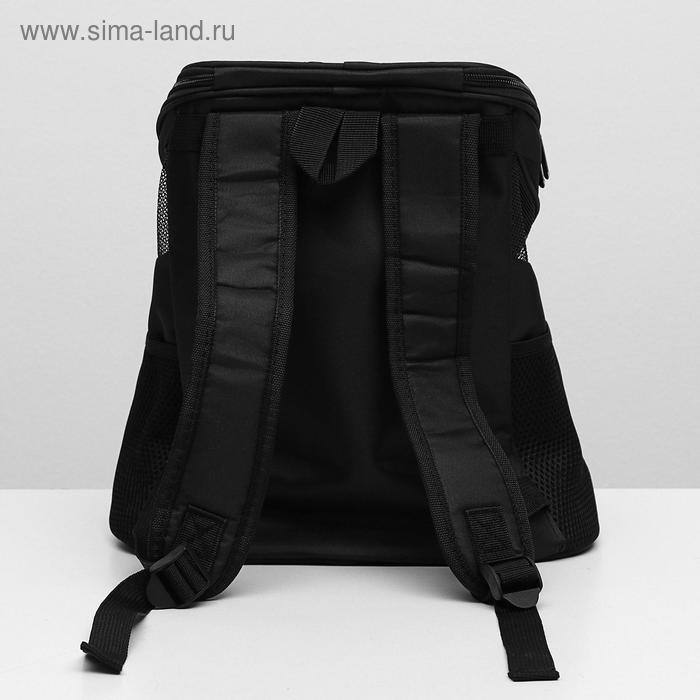 Рюкзак для переноски кошек и собак, 31,5 х 25 х 33 см, черный Рюкзак для переноски кошек и собак, 31,5 х 25 х 33 см, черный