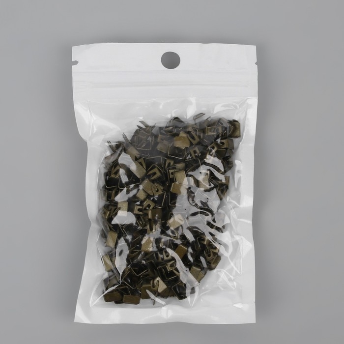 Нижний ограничитель для молнии, металлический, №5, 500 ± 20 шт, цвет антик