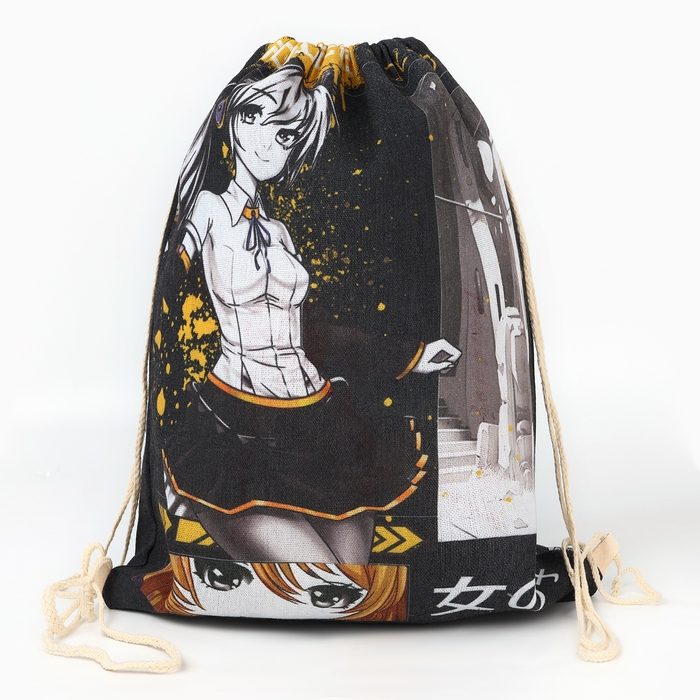 Мешок для обуви «Аниме комикс» хлопковкая 30 х 40 см Мешок для обуви «Аниме комикс» хлопковкая 30 х 40 см