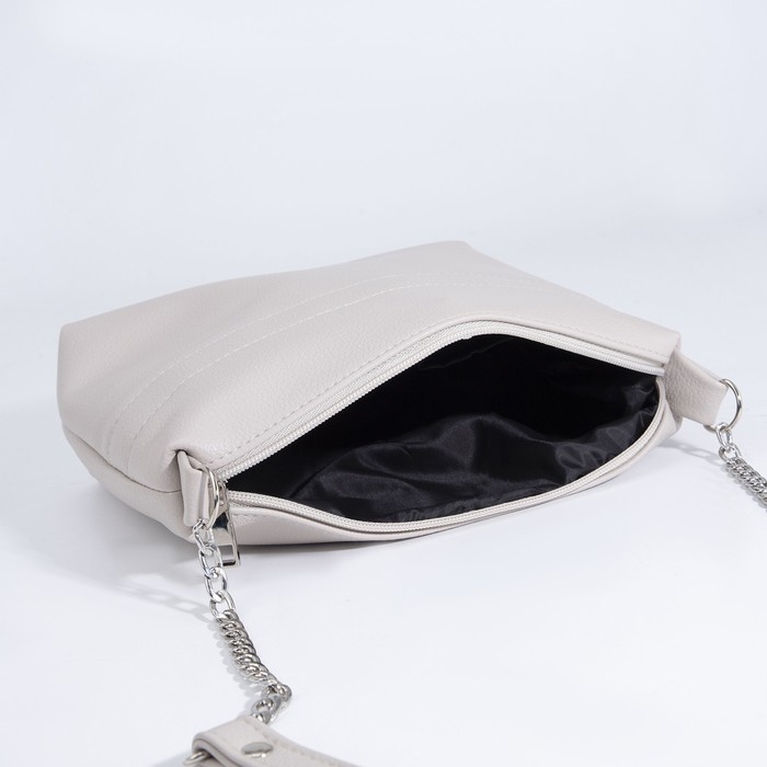 Сумка кросс-боди на молнии, цвет серо-бежевый Сумка кросс-боди на молнии, цвет серо-бежевый
