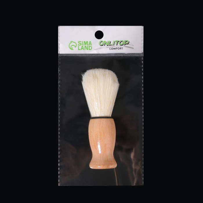 Помазок для бритья, деревянный, цвет коричневый Помазок для бритья, деревянный, цвет коричневый