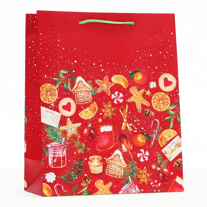 Новый год. Пакет подарочный Новый год. Пакет подарочный "Новогодние сладости", 26 х 32 х 12 см.