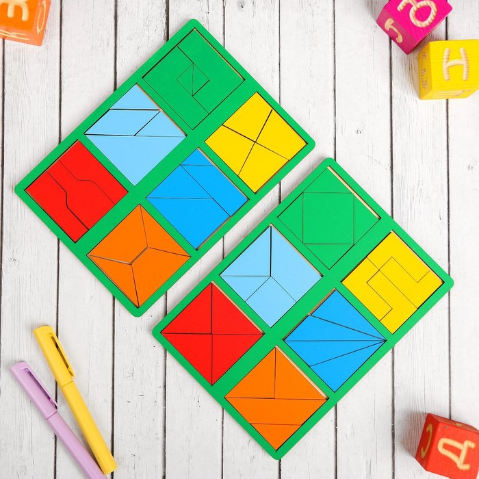 «Сложи квадрат», 2 уровень (мини), цвета МИКС «Сложи квадрат», 2 уровень (мини), цвета МИКС