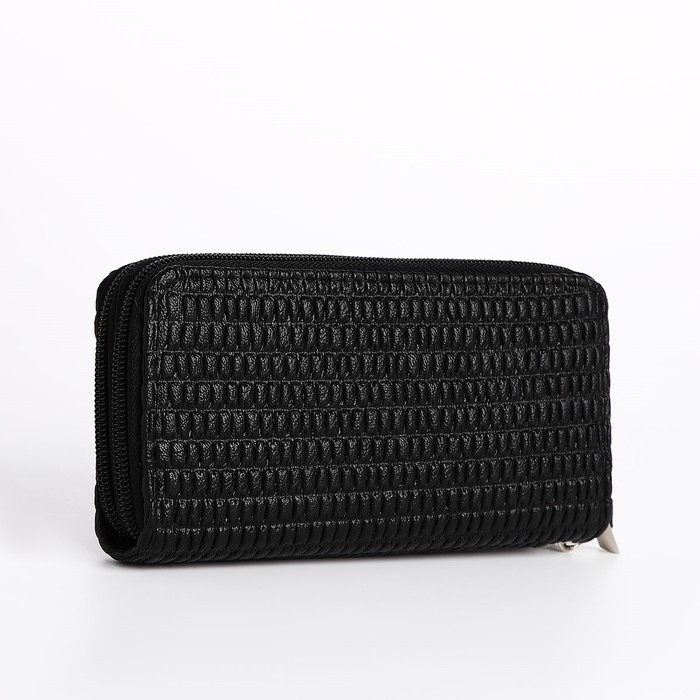 Кошелёк женский на молнии, цвет чёрный Кошелёк женский на молнии, цвет чёрный