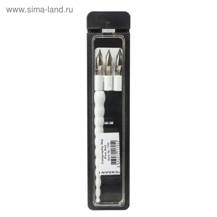 Набор перьев круглых 3 штуки: 1, 1.5, 2 мм + держатель пластиковый, микс RIO Набор перьев круглых 3 штуки: 1, 1.5, 2 мм + держатель пластиковый, микс RIO