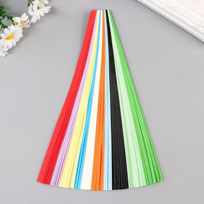 Полоски для квиллинга Полоски для квиллинга "Цветные" (набор 200 полосок) МИКС ширина 0,8 см (0,8х24 см)
