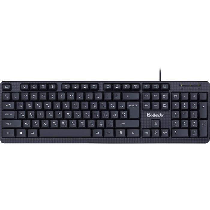 Клавиатура Defender Daily HB-162, проводная, мембранная, 104 клавиши, USB, чёрная Клавиатура Defender Daily HB-162, проводная, мембранная, 104 клавиши, USB, чёрная