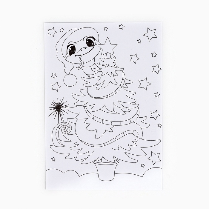 Раскраска антистресс на новый год. Открытки для вдохновения «В ожидании Нового года», А6 Раскраска антистресс на новый год. Открытки для вдохновения «В ожидании Нового года», А6