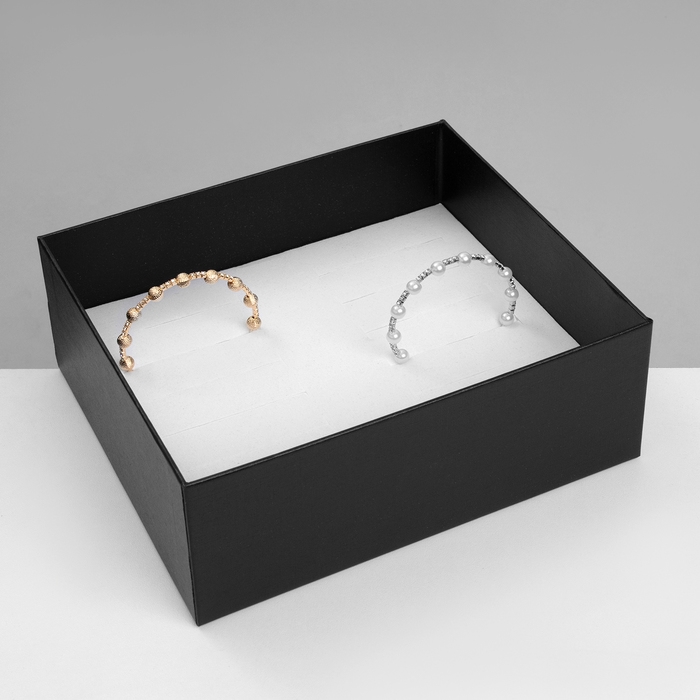 Подставка для украшений «Шкатулка» 12 мест, 18×16×7 см, цвет чёрный Подставка для украшений «Шкатулка» 12 мест, 18×16×7 см, цвет чёрный