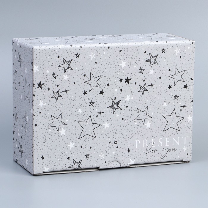 Коробка подарочная сборная, упаковка, «Звёзды», 26 х 19 х 10 см Коробка подарочная сборная, упаковка, «Звёзды», 26 х 19 х 10 см