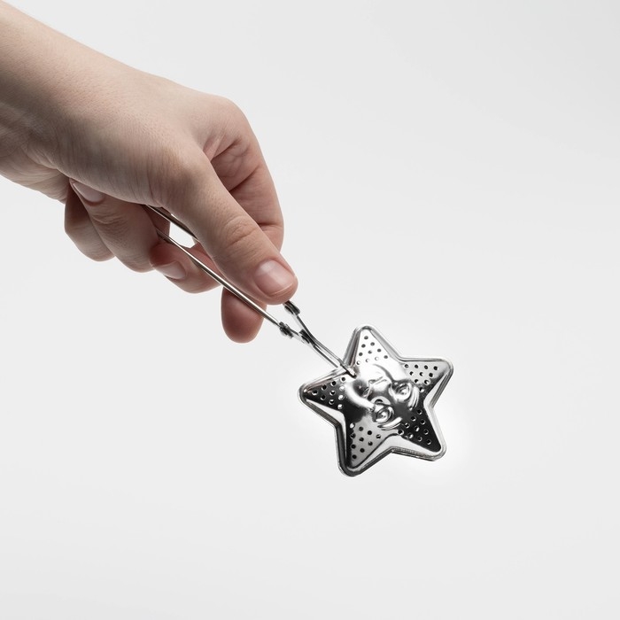 Сито из нержавебщей стали для чая Доляна «Звезда», 16,5 см, цвет серебряный Сито из нержавебщей стали для чая Доляна «Звезда», 16,5 см, цвет серебряный