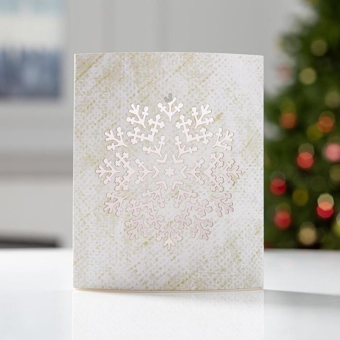 Светодиодная фигура «Снежинка» 13 × 16 × 5 см, картон, батарейка ААх2 (не в комплекте), свечение тёплое белое Светодиодная фигура «Снежинка» 13 × 16 × 5 см, картон, батарейка ААх2 (не в комплекте), свечение тёплое белое