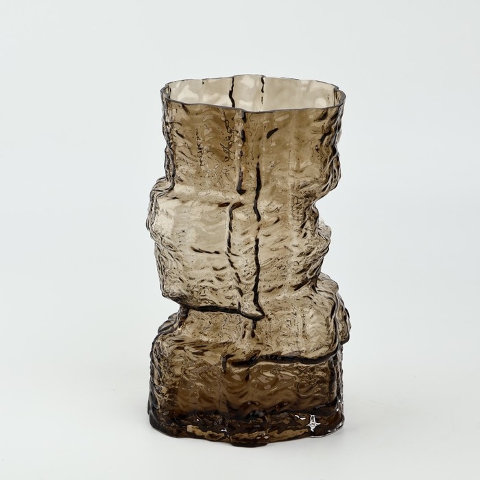 Ваза для цветов «Маунтин браун» из коричневого стекла 25×15,5×15,5 см