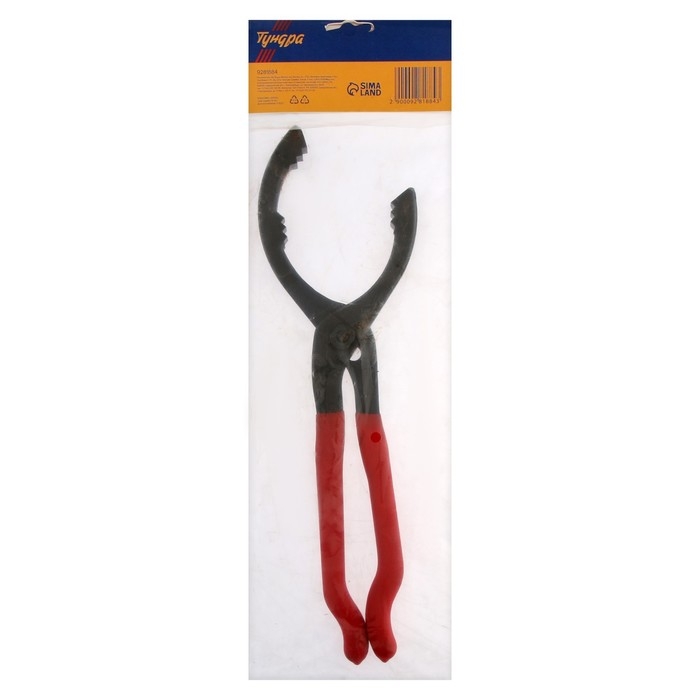 Съемник масляного фильтра ТУНДРА, усиленный, сталь CrV, тип  Съемник масляного фильтра ТУНДРА, усиленный, сталь CrV, тип "клещи", 50 - 100 мм