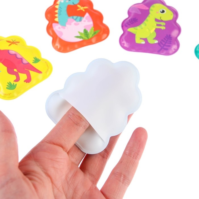 Игрушки для ванны «Удивительный мир динозавров» книжка и пальчиковый театр, Крошка Я Игрушки для ванны «Удивительный мир динозавров» книжка и пальчиковый театр, Крошка Я