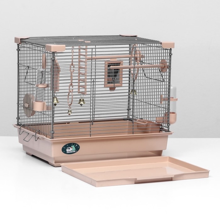 Клетка для птиц Клетка для птиц "Пижон" №100, разборная, 42 х 30 х 37см (укомплект.) бежевая