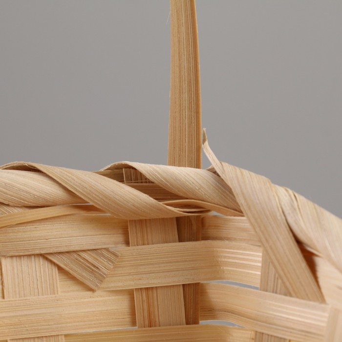 Корзина плетеная, D14 x 13 х H6,5 х 11 х 20 см, бамбук Корзина плетеная, D14 x 13 х H6,5 х 11 х 20 см, бамбук