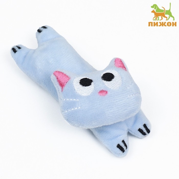 Игрушка для кошек с кошачьей мятой  Игрушка для кошек с кошачьей мятой "Киса", 11 см, голубая