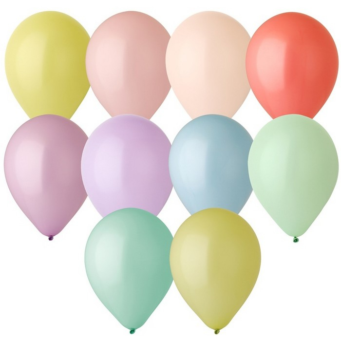 Шар латексный 12 Шар латексный 12", макарон, набор 50 шт., МИКС