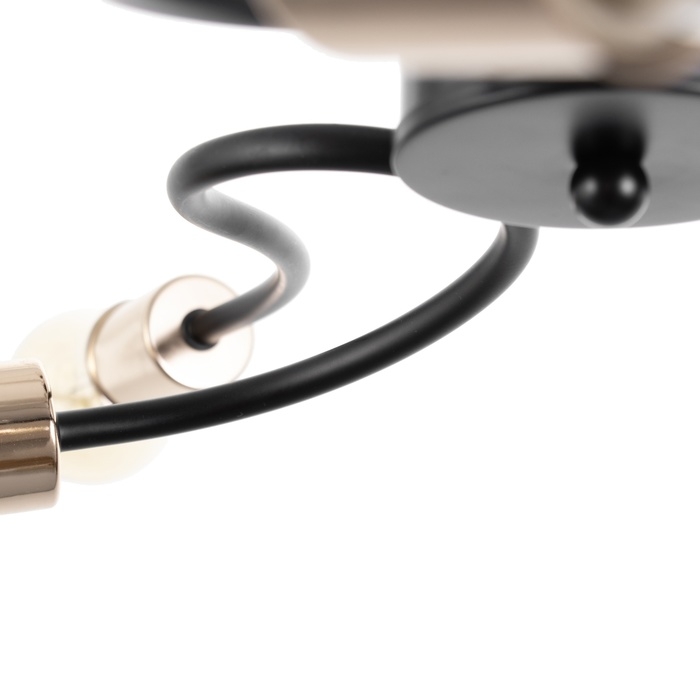 Люстра Люстра "Рипли" 6хЕ27 40Вт черно-золотой 55х55х40 см