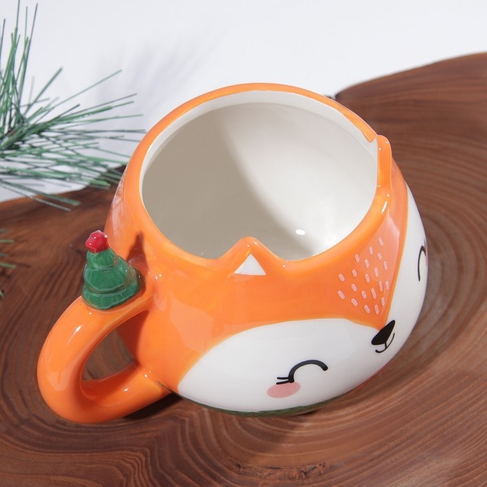 Новый год. Кружка керамическая «Счастье в мандаринках», 400 мл