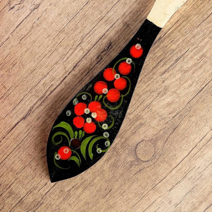 Лопатка «Цветок», с ручной росписью, 5×31 см, микс, хохлома Лопатка «Цветок», с ручной росписью, 5×31 см, микс, хохлома