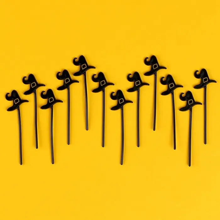 Шпажки «Шляпа», в наборе 12 штук, чёрная Шпажки «Шляпа», в наборе 12 штук, чёрная