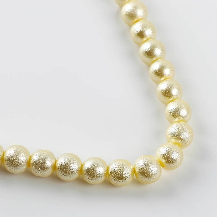 Бусины из стекла, набор 78 шт., размер 1 шт. — 10 мм, цвет белый