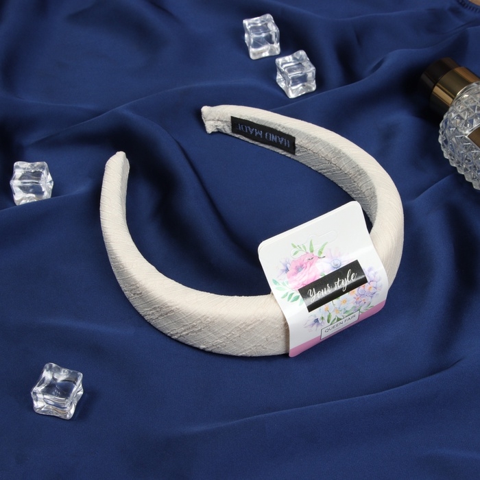 Ободок для волос Ободок для волос "Жаннет" классик текстура, 3 см, бежевый