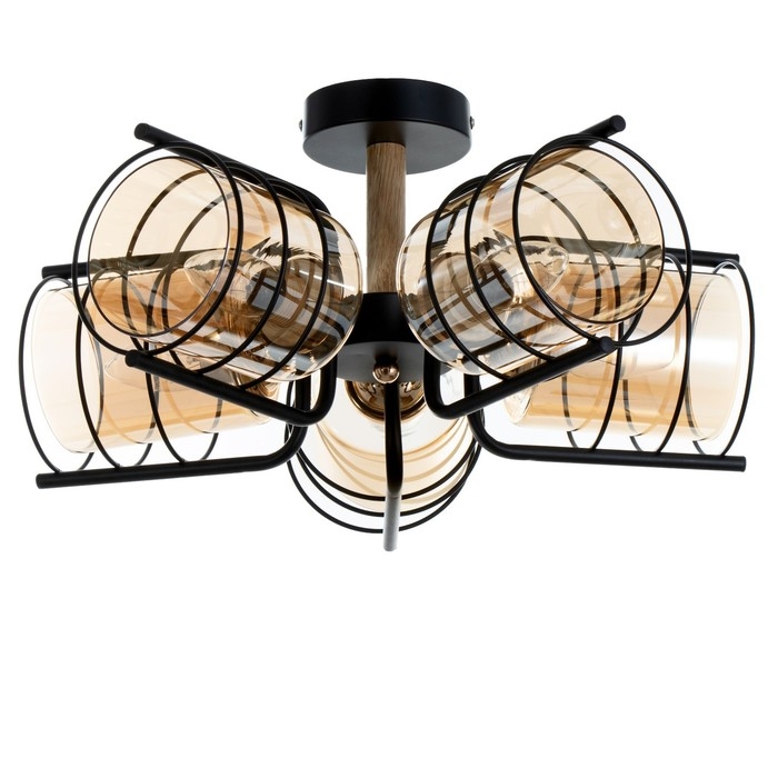 Люстра Люстра "Моана" 5хЕ27 40Вт черный 43х14х21см BayerLux