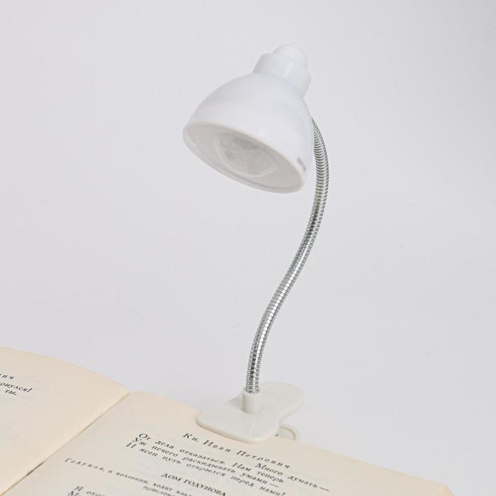 Фонарик для чтения книг на прищепке 2 led, AG13, h-20 см, d-4 см Фонарик для чтения книг на прищепке 2 led, AG13, h-20 см, d-4 см